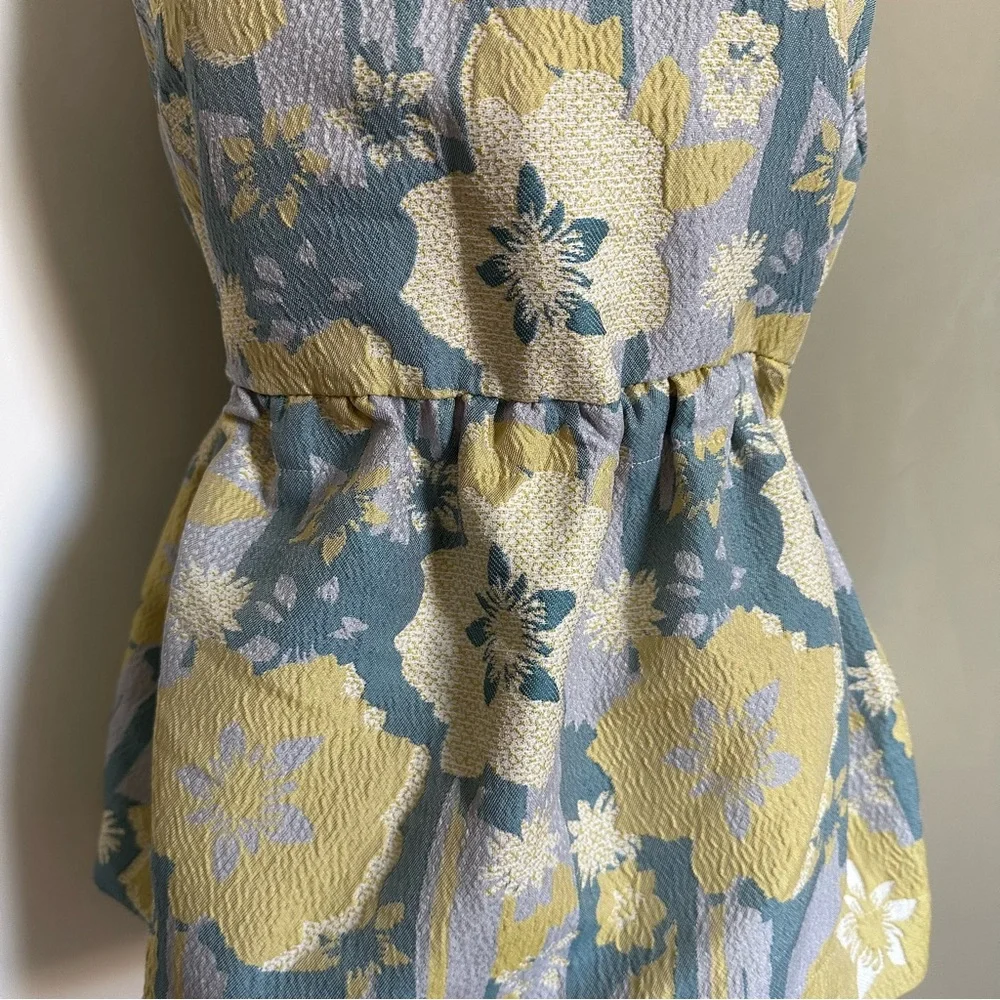 NWT LILITH Kasikeu Floral Boho Top in Citron sz L - Picture 4 of 11